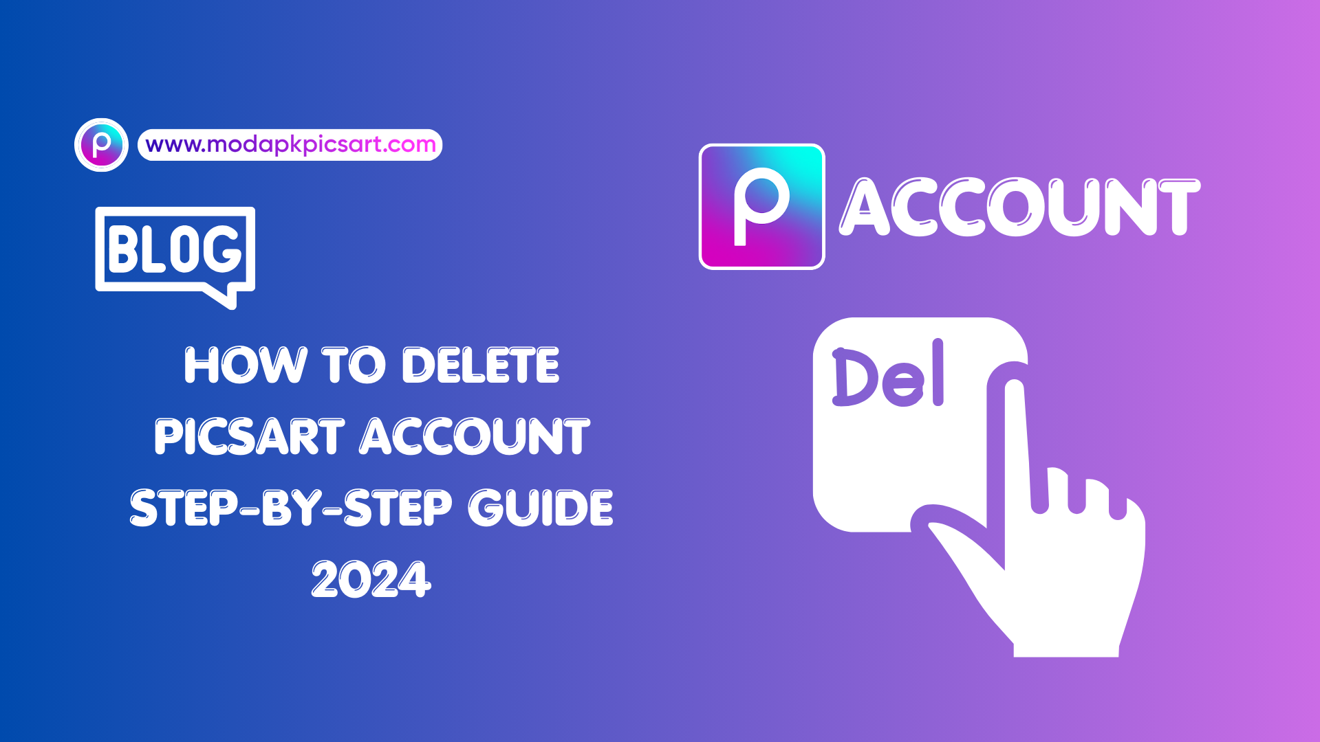 How to delete picsart account